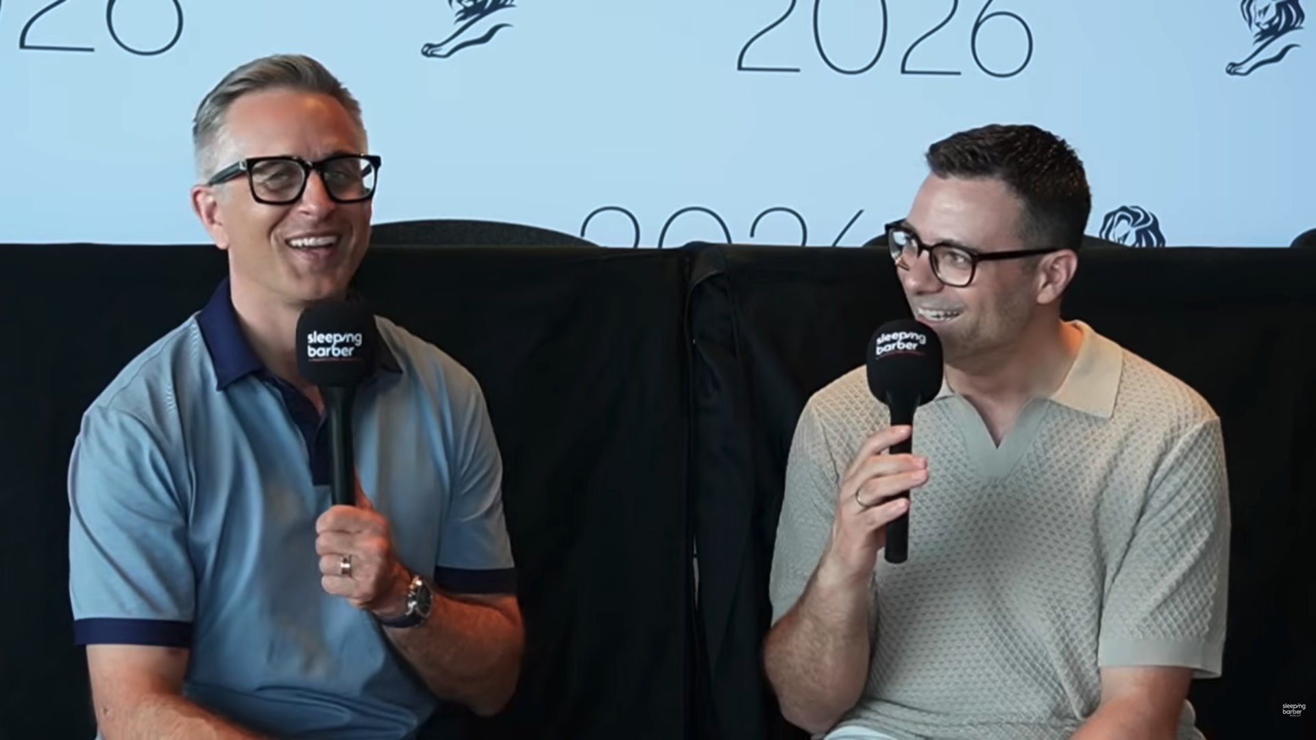 Marc and Vassilis on stage at Cannes Lions